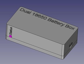 18650 5v-usv Akku-Halter dual-18650 piusv raspberry pi 3d print model - Mito3D
