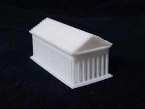 minecraft temple grec de l'architecture diorama le parthénon 3d print model - Mito3D