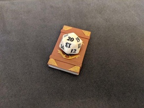 d20 spellbook life point counter dice magic gathering mtg 3d print model - Mito3D