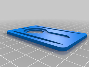 único cartão-chave carteira 3d print model - Mito3D