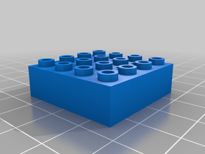 my customized lego-compatible brick 4x4 3d print model - Mito3D