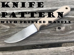 cuchillo patrón de asas acampar la manija caza el decisiones las escalas 3d print model - Mito3D