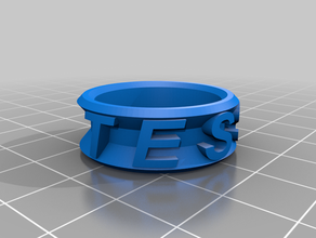 geprägte name ring 3d print model - Mito3D