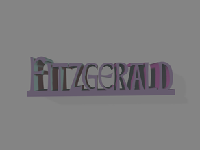 fitzgerald name sign nameplate 3d print model - Mito3D
