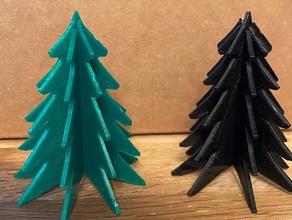 evergreen tree card kit christmas 3d print model - Mito3D