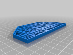 half octagon walkway - industrial terrain hive world 3d print model - Mito3D