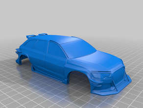 audi rs6 widebody dtm-style body car rc shell 3d print model - Mito3D