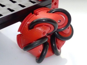 mecanum cubo de la rueda adaptador fischertechnik compatible 3d print model - Mito3D
