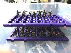 miniature figures storage tray fits samla box stackable 1 56 28mm bolt action ikea 3d print model - Mito3D