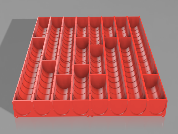 Bohrer-organizerfach -muldenplatte bohrer 3D print model - Mito3D