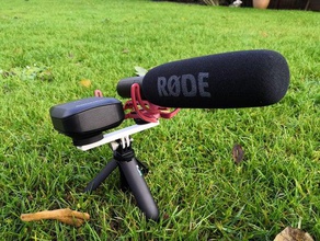 gopro 2x froid chaussure l'adaptateur l'audio de la caméra support montage le microphone pied rode 3d print model - Mito3D