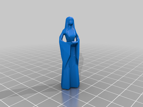 bretonnian lady lake estatua de terreno bretonnians la 3d print model - Mito3D