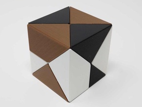 diagonal do cubo de quebra-cabeça 3d print model - Mito3D