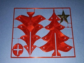 christmas tree card 3d print model - Mito3D