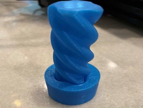 smooth thread bolt fidget fun gravity nut 3d print model - Mito3D