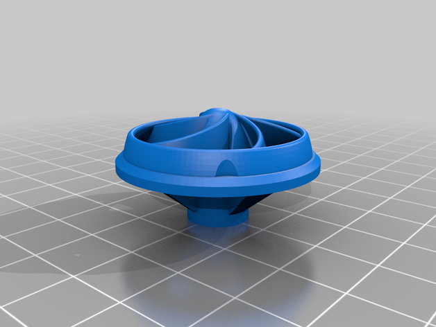 extruder knopf im turbinen-look - Knopf 3D print model - Mito3D