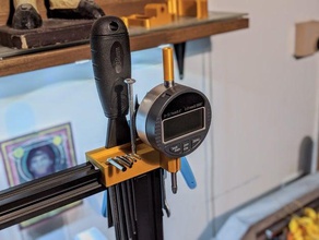 ender 3 tool holder gauge dial indicator mount ender3 ender3pro toolholder 3d print model - Mito3D