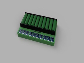 10x 18650 v2 chargeur de batterie tp4056 18650-pc8&6 10x18650 titulaire cas bouclier double 3d print model - Mito3D