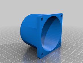 60mm fan 50mm pvc pipe adaptator enclosure ventilation 3d print model - Mito3D