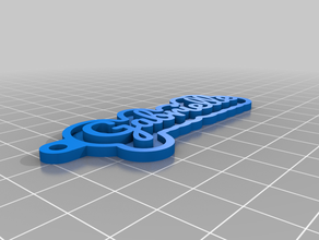 chave de cadeia gabrielle personalizado 3d print model - Mito3D