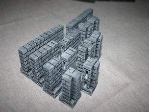 openlock cut stone s walls dnd tiles dungeons dragons dungeon openforge openforge2 pathfinder rpg terrain tabletop gaming wargame wargaming 3d print model - Mito3D