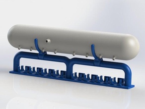 air water tank reservoir - support 8 solenoid valves compressed valve pump 3d print model - Mito3D