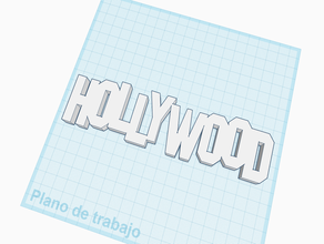 hollywood signer des lettres 3d print model - Mito3D