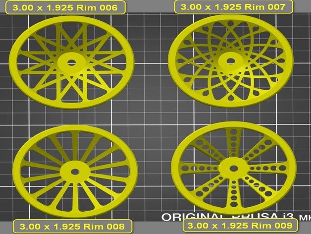 traxxas 300 x 1925 jantes rustler 2x4 4x4 camions 2rm 4 roues motrices jante la roue 3D print model - Mito3D