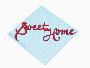sweet home sign wall 3d print model - Mito3D