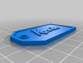 my customized personalized parametric gift tags custom remix kevin 3d print model - Mito3D