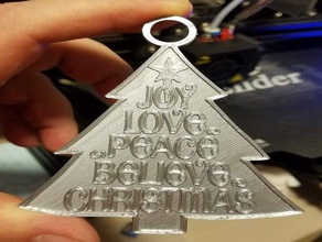 joy peace love ornament christmas decoration tree 3d print model - Mito3D