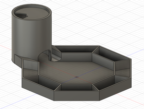 dicetower integrado bandeja conceito de armazenamento conceitual dados caixa da torre dado 3d print model - Mito3D