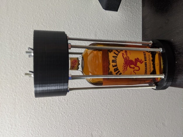 fireball 1l şişe hapishane kafesi kilit kafes şaka 3D print model - Mito3D