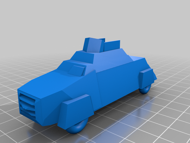 kubus polish home army armouerd armored car resistance ww2 tank weapons 3D print model - Mito3D