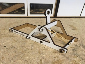 tension catapult no glue laser lasercut cutter 3d print model - Mito3D