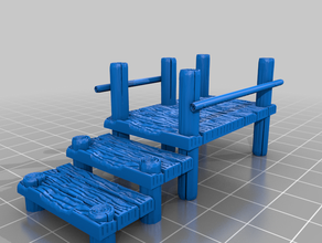 fishing pier 28mm 28mmscale miniature roleplaying game tabletop terrain wargame wargaming 3d print model - Mito3D
