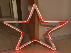 christmas star led strip light decoration 3d print model - Mito3D