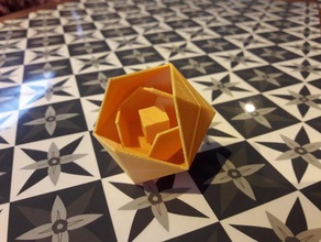cubo interior de dodecaedro dentro icosaedro hexahedron matemáticas art regular 3d print model - Mito3D