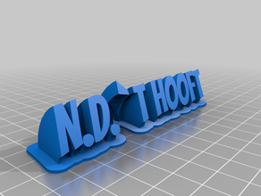 nd 't hooft kundengebundene 3d print model - Mito3D