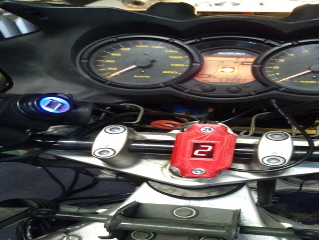 soporte indicador marcha la palanca de cambios manillar moto motocicle motocicleta cambio 3D print model - Mito3D