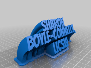 red nameplate sharon customized 3d print model - Mito3D