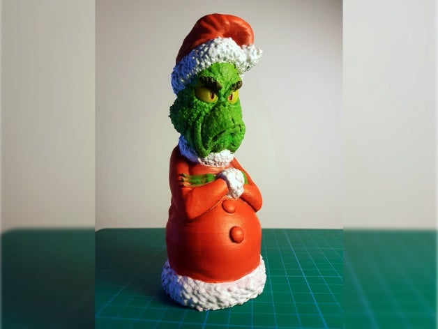 grinch Noel ağacı süsü animasyon çizgi film karakteri karakter dekorasyon dr seuss treetopper 3D print model - Mito3D
