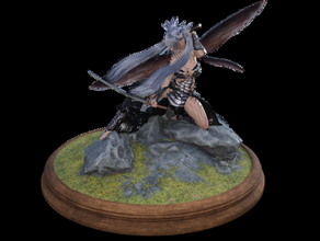 sword maser dust world elven fantasy freja master miniature wargaming 3d print model - Mito3D