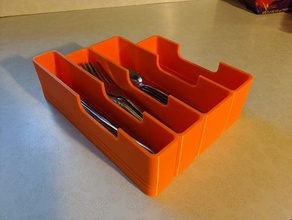 cajón de los cubiertos organizador la cubertería organización el 3d print model - Mito3D