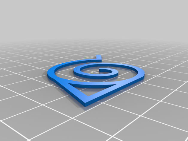 naruto konoha signe de logo shippuden symbole ornement 3D print model - Mito3D