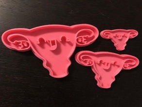 uterus cookie cutter cookiecutter medical medicine 3d print model - Mito3D