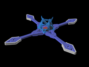 nano x4 Kare 4 inç drone çerçeve quadcopter kürdan çok hafif 3d print model - Mito3D
