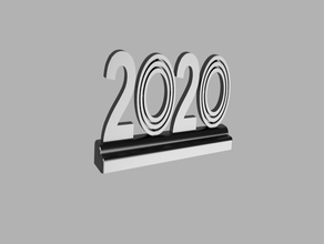 2020 gimbal happy new year 3d print model - Mito3D