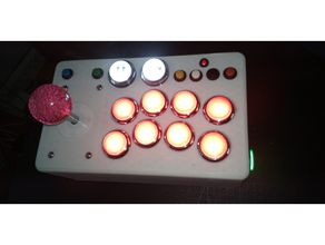 arcade durumlarda doğru bireysel denetleyicileri modu düğmeleri pinball bıraktı butonuna basın joystick stick oyun tablası mame retropie retro video oyunu oyunları 3d print model - Mito3D