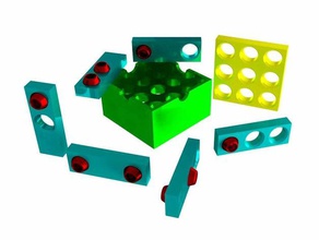 gopher hole puzzle brain teaser brain teaser puzzle golf puzzle 3d print model - Mito3D
